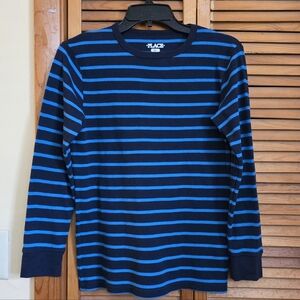 EUC The Childrens Place Kids Striped Knit Tee Size Large